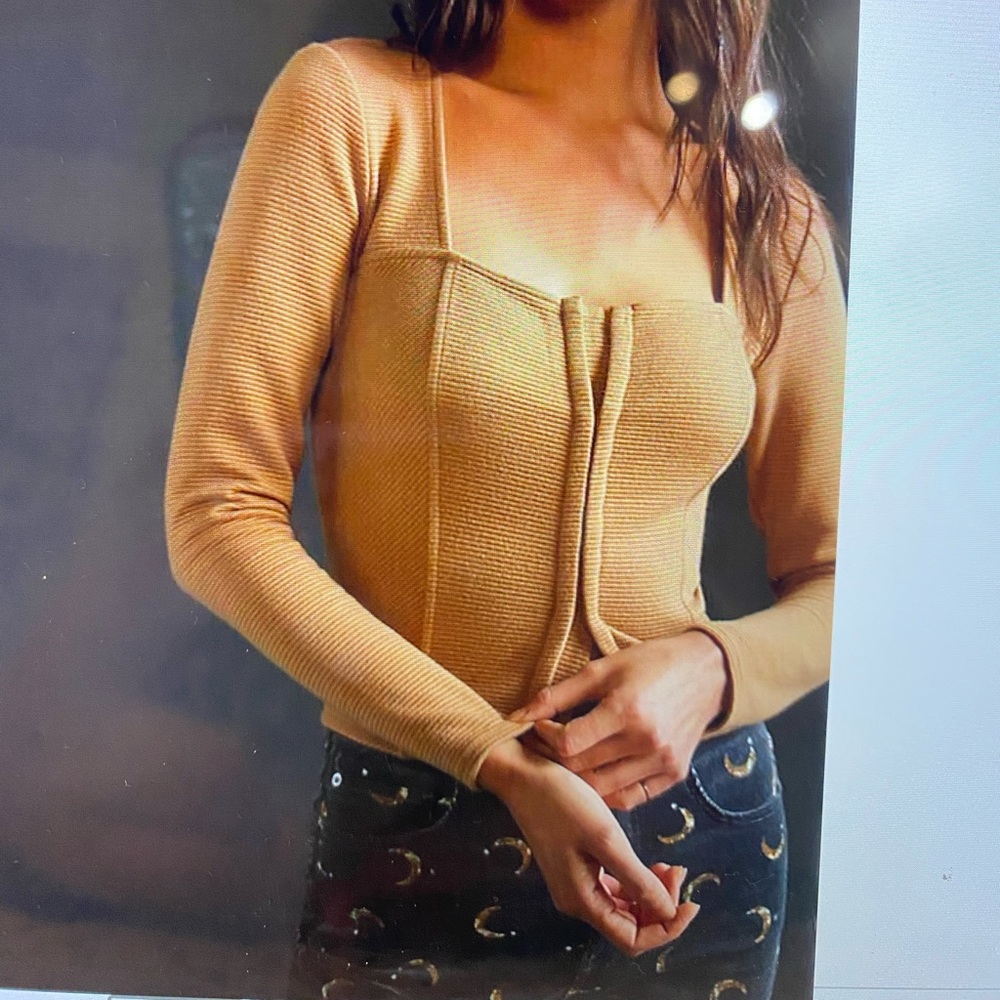 NWOT BBDakota Ribbed Corset Top